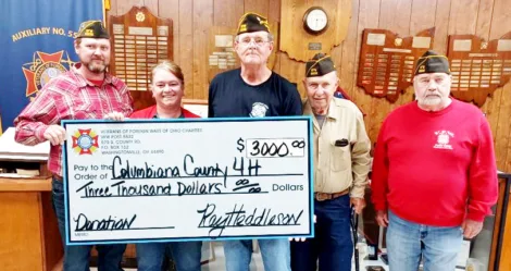 Washingtonville VFW donation to Columbiana County 4-H